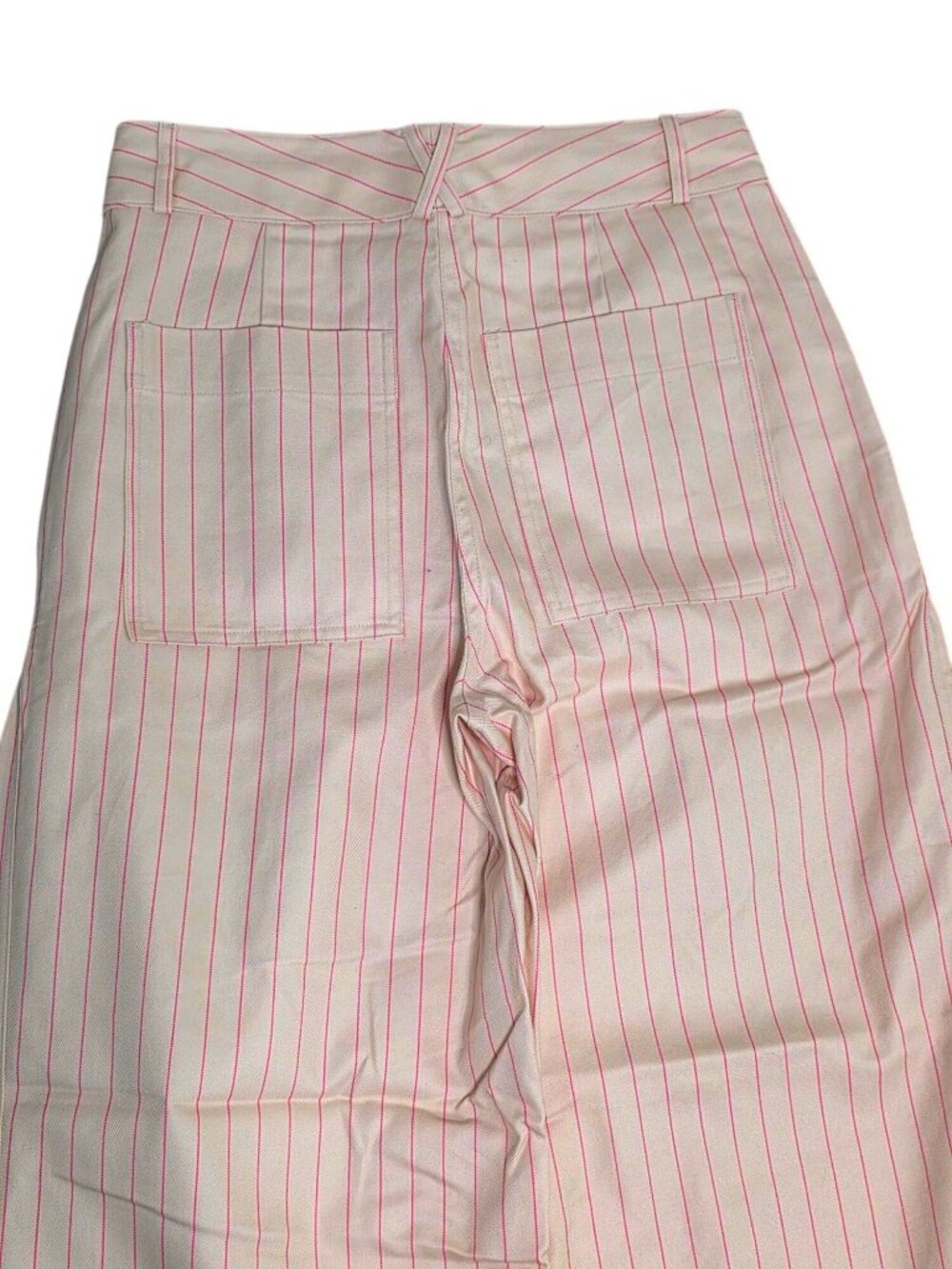 NWT Banana Republic Pinstripe/Twill Wide Leg High Rise Pants (SKU#2147) - Picture 4 of 8